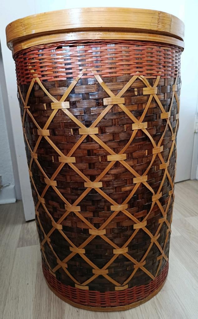 Panier à linge, en bambou 36 H52, Enlèvement, Utilisé
