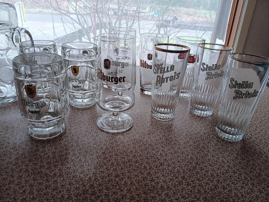 Oude bierglazen alles samen voor 10 euro, Verzamelen, Ophalen