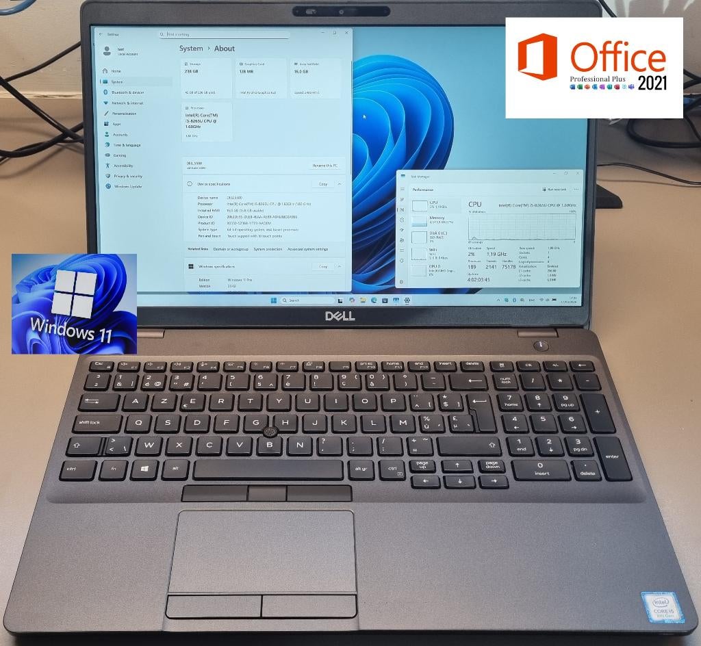 DELL Latitude 5500 i5 - 8e Gen - 256GB/1TB ssd - 8/16GB ram, 256 GB, Koningin Astridlaan 164, 1780 Wemmel, Belgie, 8 GB, Met touchscreen