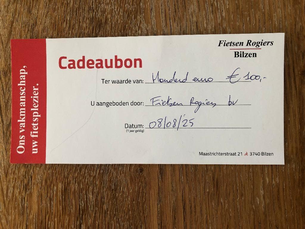 cadeaubon Fietsen Rogiers, Cadeaubon