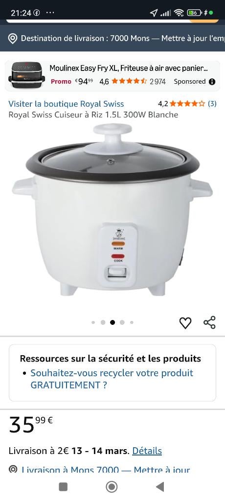 Cuiseur à riz occasion 15€, Electroménager, Enlèvement