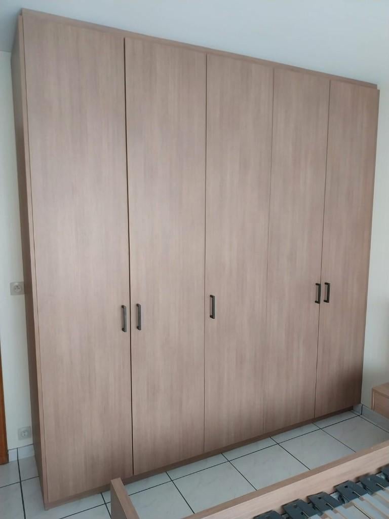 Slaapkamer kasten en bed, Ophalen, Zo goed als nieuw, Tweepersoons, Modern laminaat