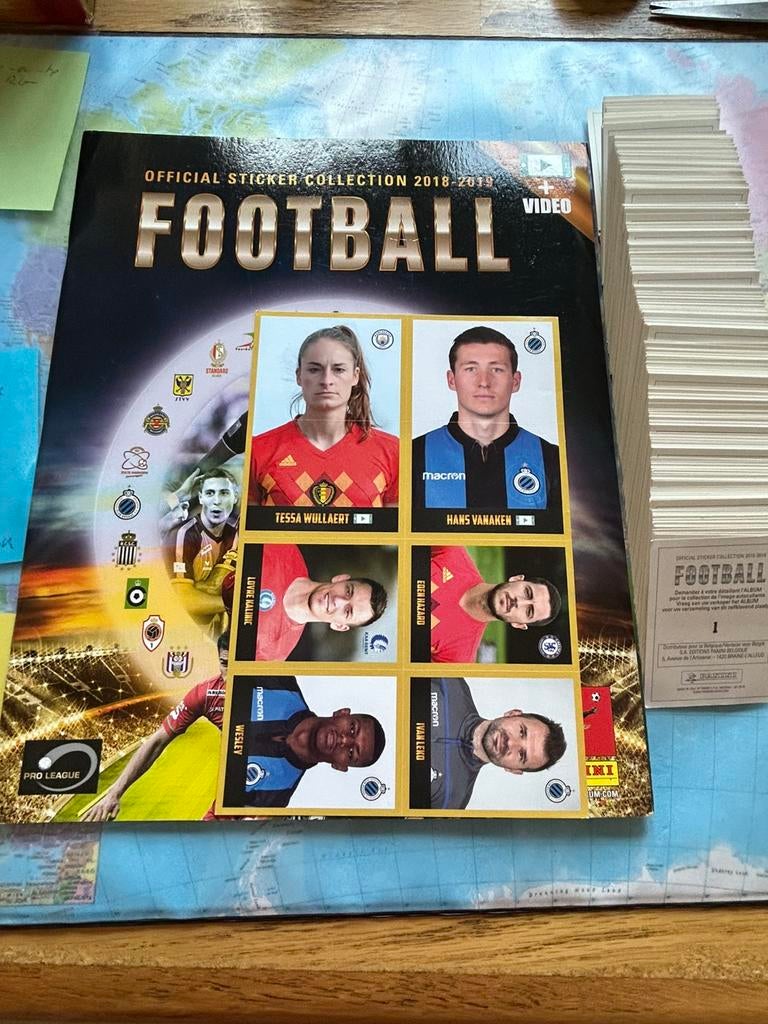 Panini Belgie ‘ Football 2018/19’ compleet, Ophalen of Verzenden, Zo goed als nieuw, Meerdere stickers