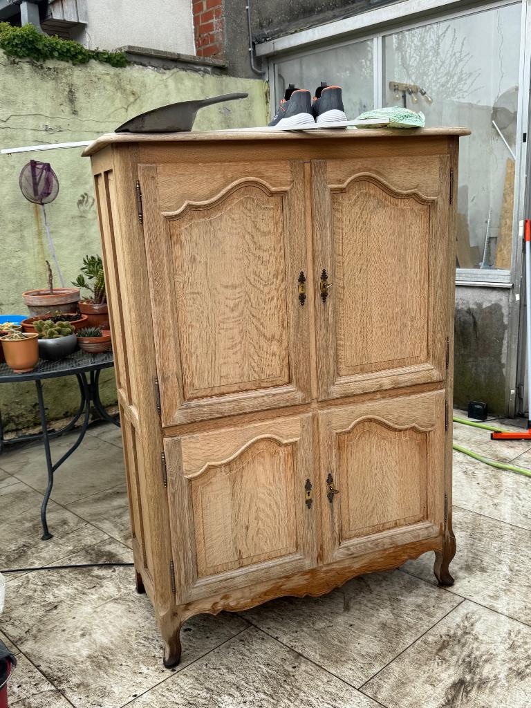 Houten kledingkast, Huis en Inrichting, Ophalen, Gebruikt, Classique (voir photos)