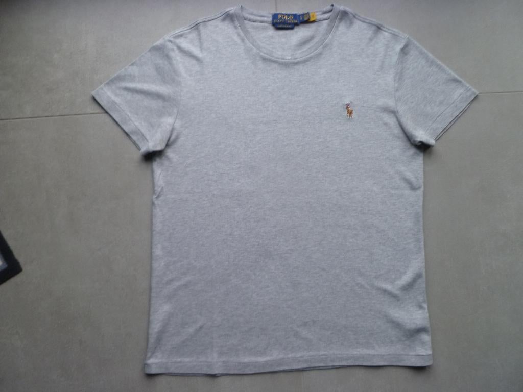 Grijze t-shirt Polo Ralph Lauren - slim fit - maat S, Kleding | Heren, T-shirts, Ophalen of Verzenden, Grijs, Maat 46 (S) of kleiner