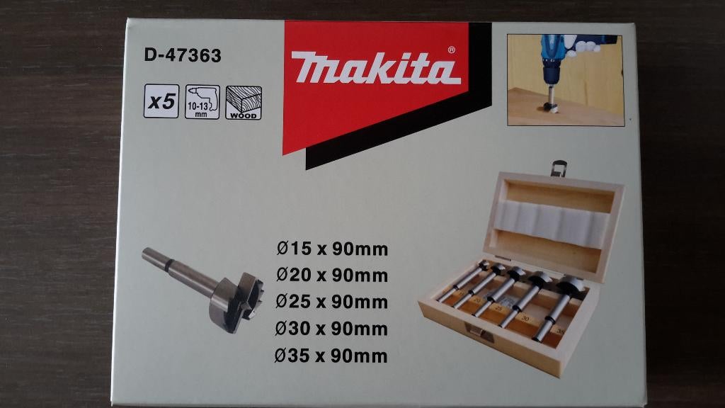 Box met forstnerboren / houtboren MAKITA ( NIEUW ), Ophalen of Verzenden, Nieuw