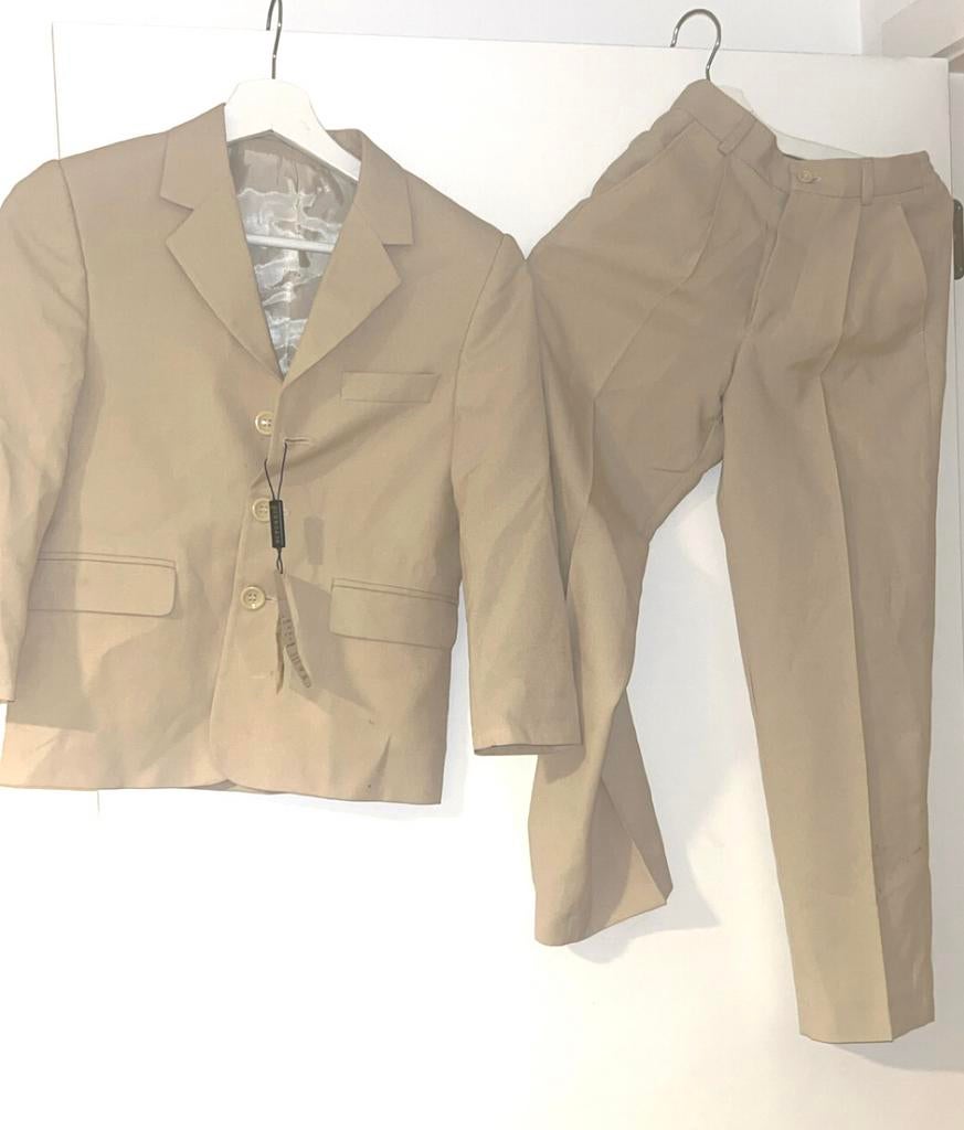 Beige kinderkostuum 2-delig (8 jaar), Ophalen, Nieuw, Jongen, Setje