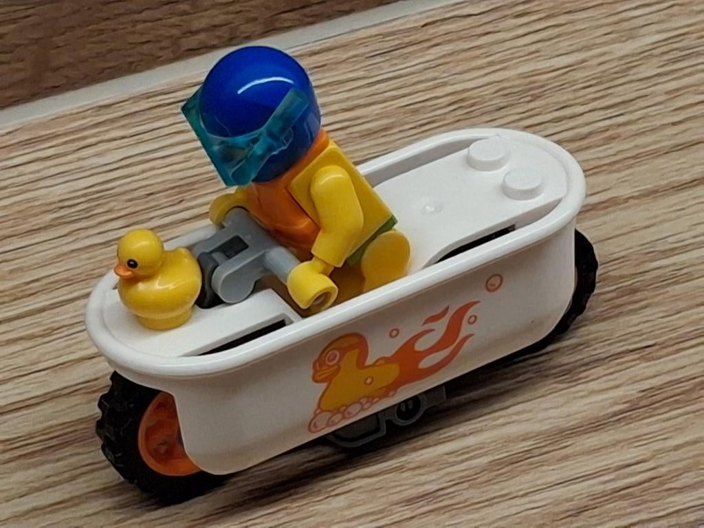 Lego : badkuip stuntmotor, Verzenden, Lego