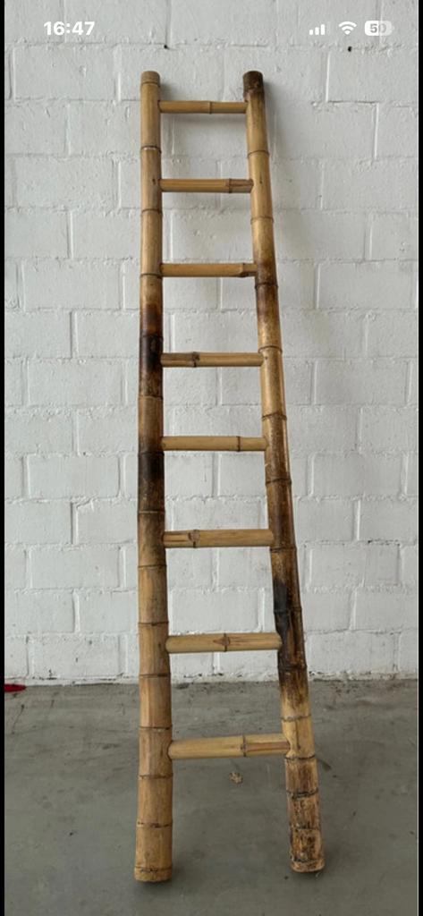 Bamboo lader, Ophalen, Zo goed als nieuw, Ladder, 2 tot 4 meter
