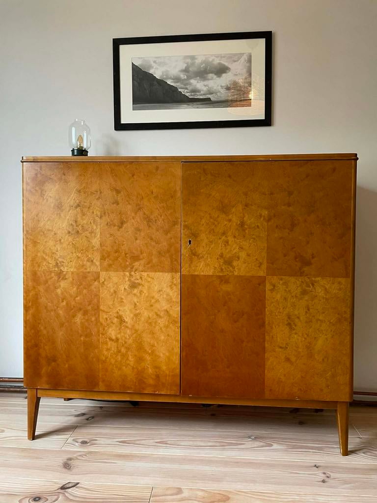 Kast vintage - Mid century linnenkast/dressoir, Antiek en Kunst, Antiek | Meubels | Kasten, Ophalen
