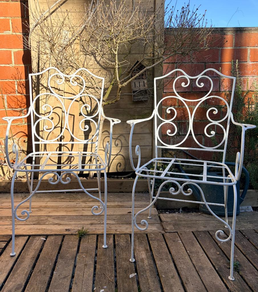 2 Chaises de jardin en fer forgé, Jardin & Terrasse, Enlèvement, Comme neuf, Métal