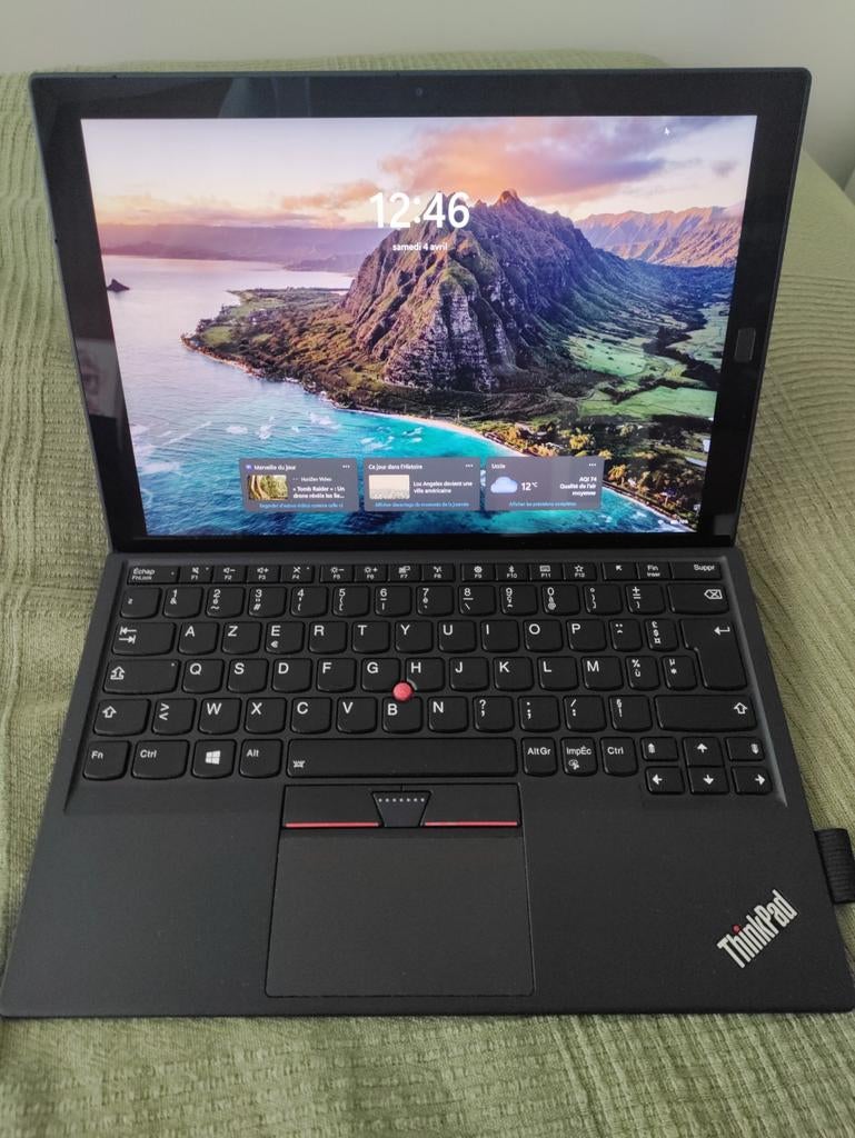 Tablette Lenovo ThinkPad X1 G2, 12 pouces, 8 GB, Avec écran tactile, Enlèvement