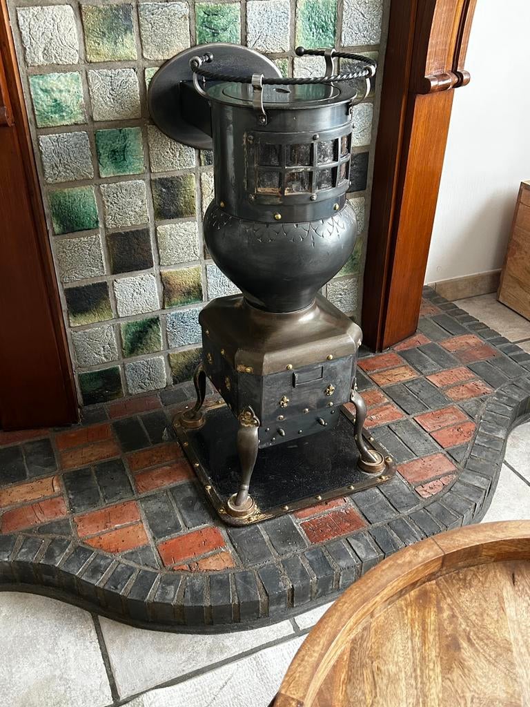 Superbe poêle ancien à charbon – début XXe siècle, Huis en Inrichting, Kachels, Zo goed als nieuw, Ophalen