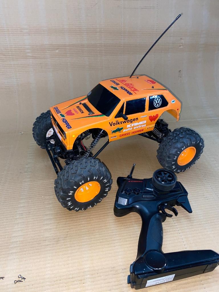 Radiocommandée RC x-crawler 1/10 VW golf 1, Hobby & Loisirs créatifs, Échelle 1:10, Voiture off road, Enlèvement, Utilisé