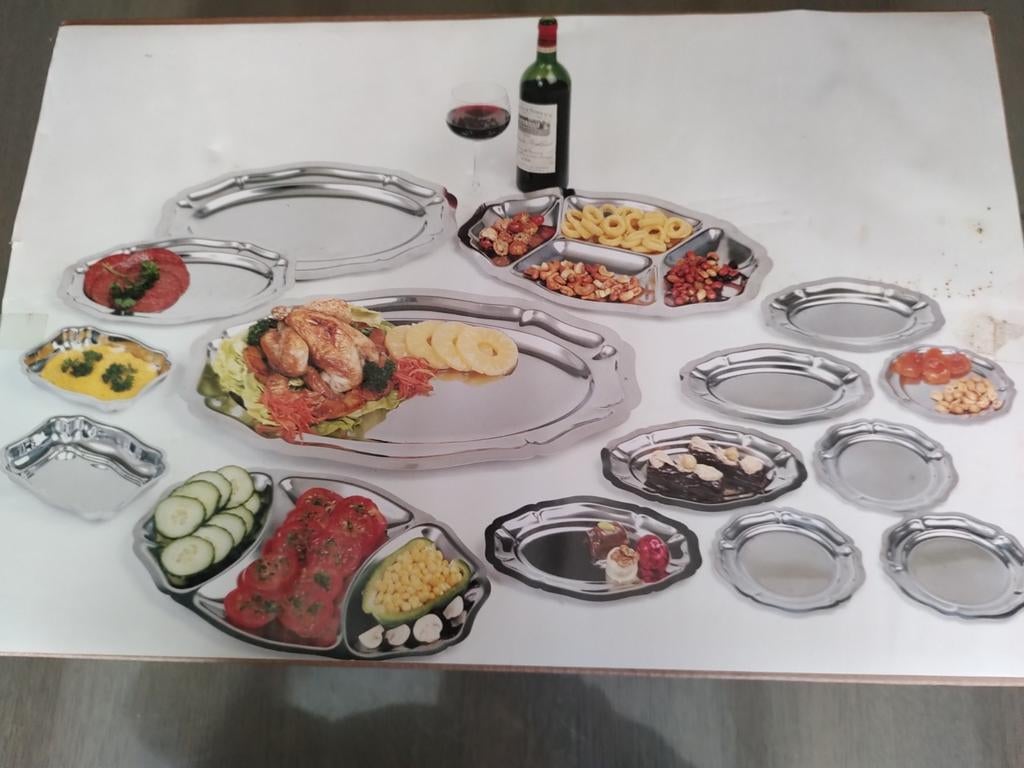 Inox schotels., Huis en Inrichting, Ophalen of Verzenden, Inox