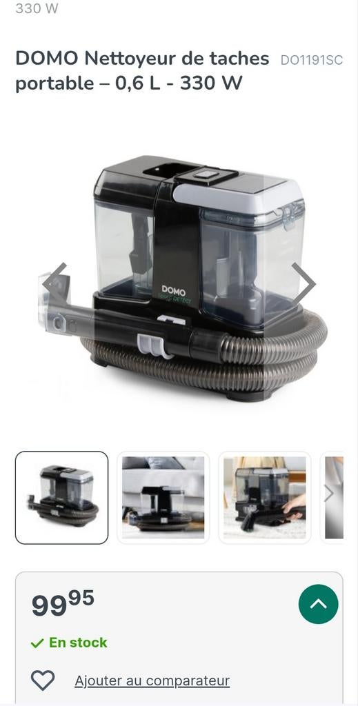 Nettoyeur de tapis, Enlèvement