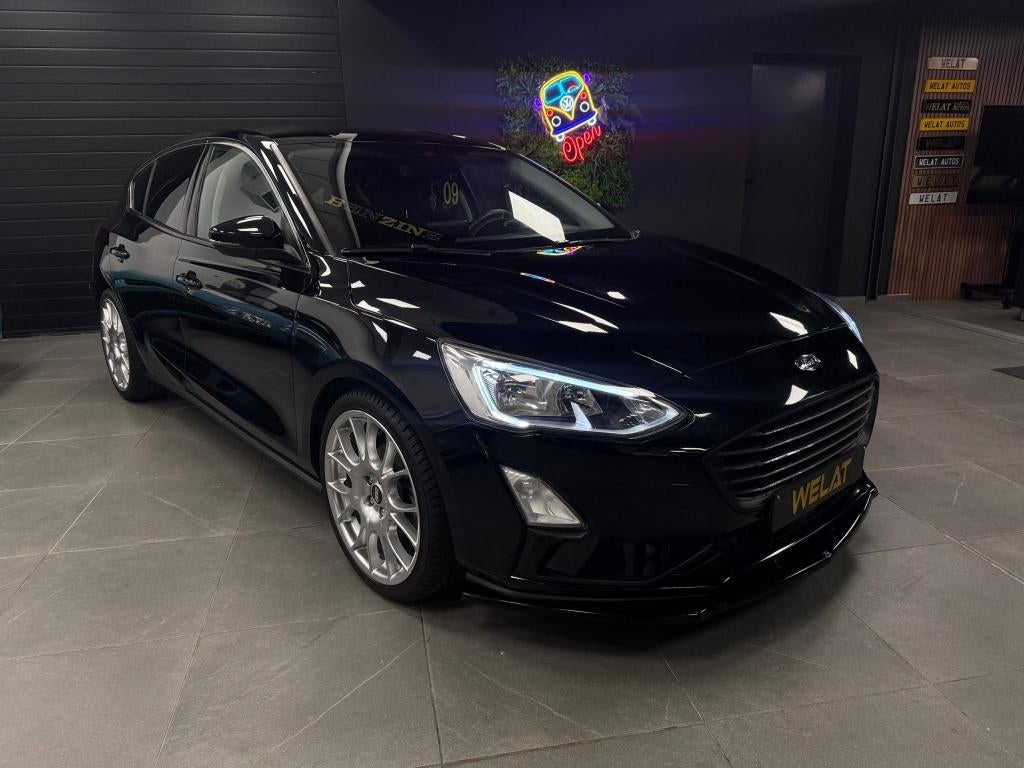 FORD FOCUS SPORT 2019 BENZINE TURBO 104.000 KM TOP STAAT, Achat, Euro 6, Entreprise, Noir