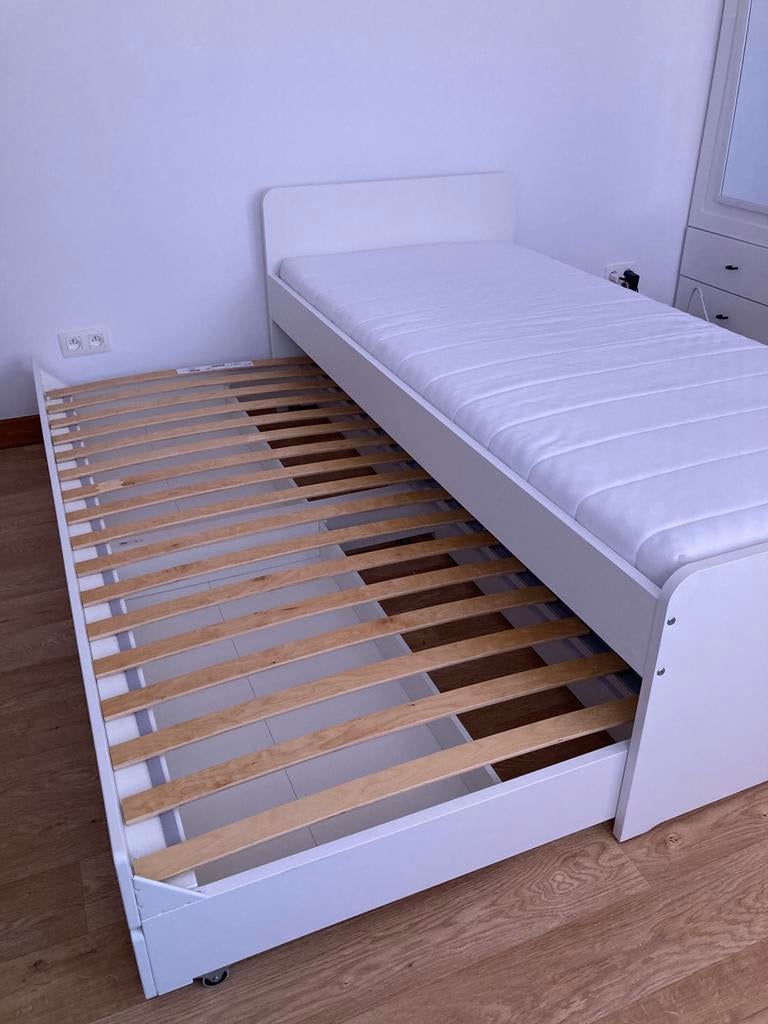 Lit tiroir Ikea « slakt »: 2x1personne, 90 cm, Comme neuf, Enlèvement, 200 cm