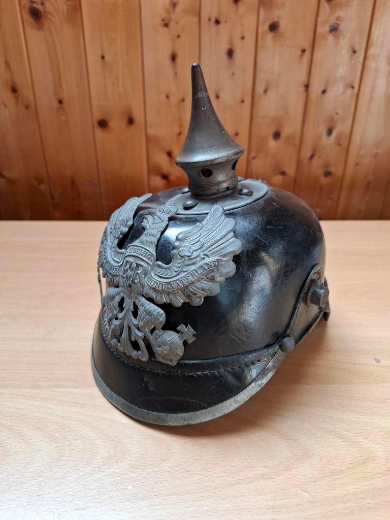 Casque à pointe WW1, Collections, Enlèvement ou Envoi, Armée de terre, Casque ou Béret