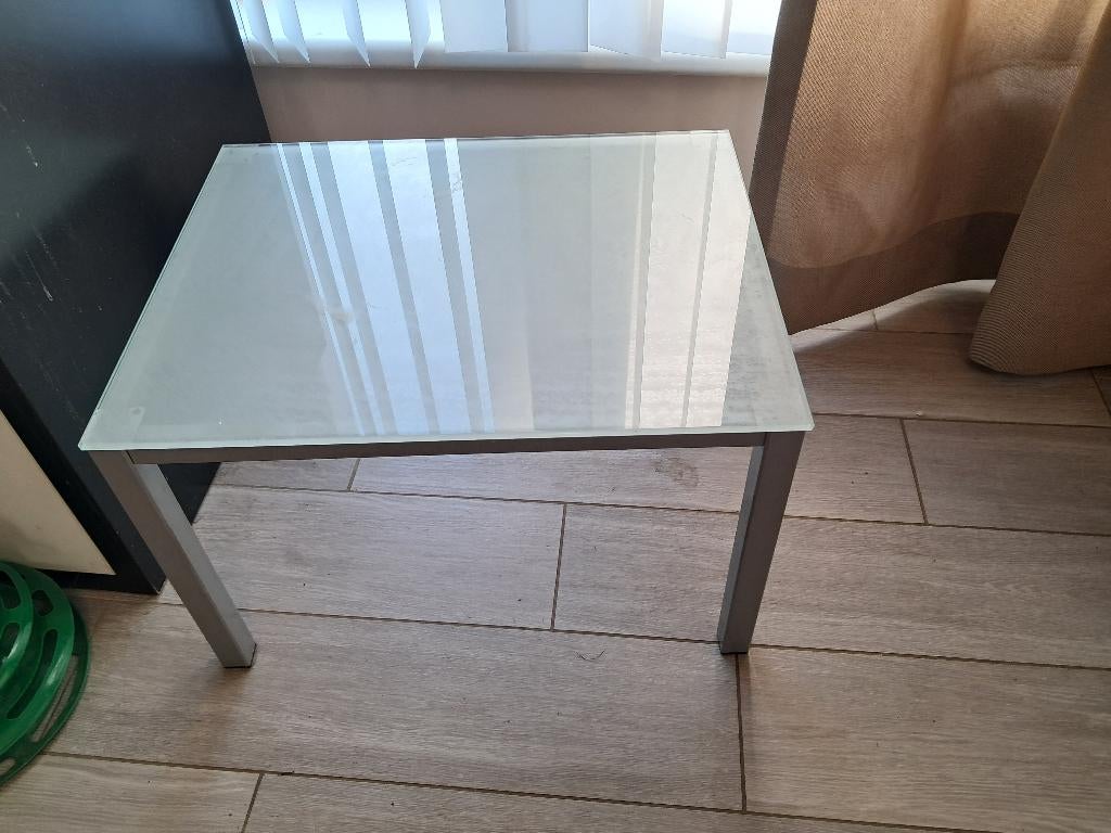 Glazen tafeltje, Ophalen, Minder dan 45 cm, Minder dan 55 cm, Gebruikt