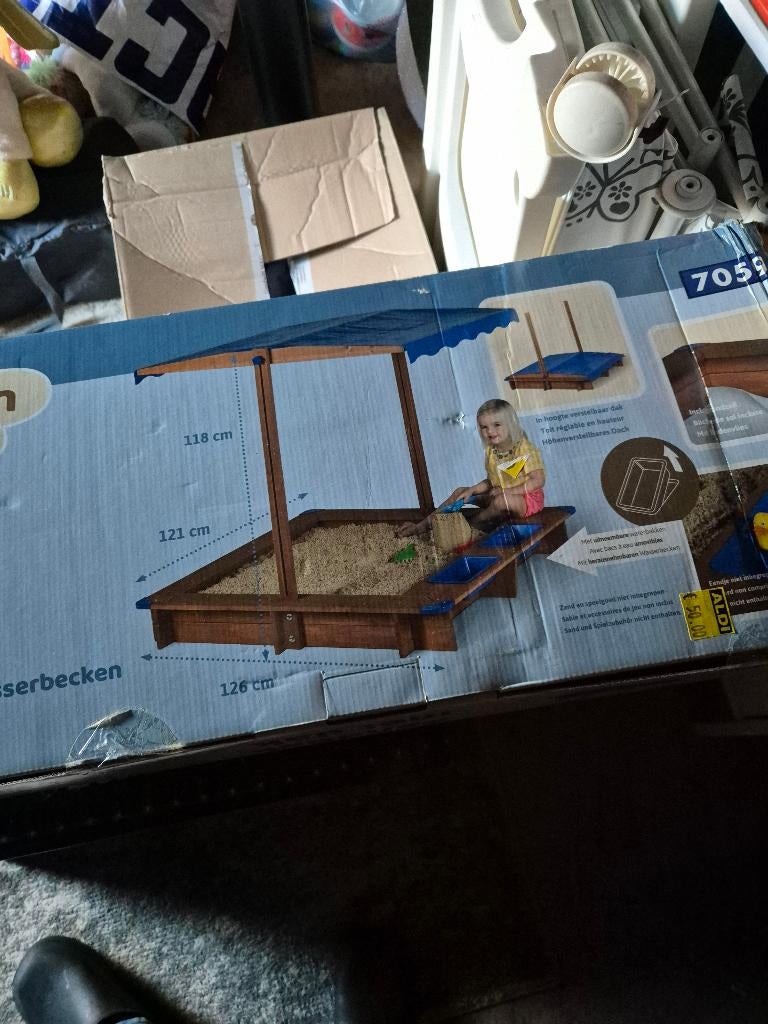 Zandbak met dak, Ophalen, Nieuw
