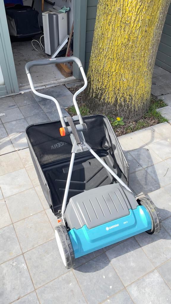 Gardena grasmaaier kooimaaier, Tuin en Terras, Grasmaaiers, Zo goed als nieuw, Handgrasmaaier, 40 t/m 49 cm, Kooimesmaaier, Opvangzak