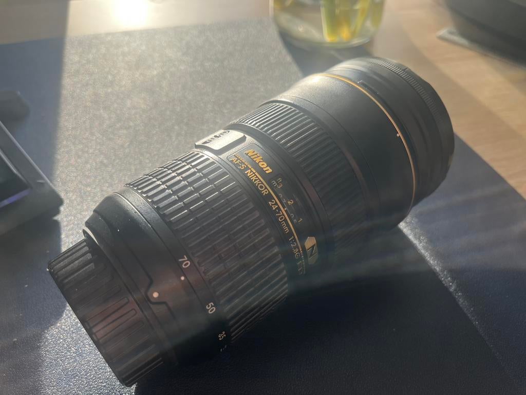 Nikon AF-S NIKKOR 24-70mm F2.8 G ED NanoCrystalCoat lens, Audio, Tv en Foto, Ophalen, Zo goed als nieuw, Zoom