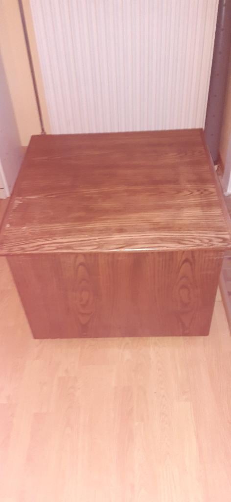 bijzettafel/dekenkoffer, Ophalen, Gebruikt, Vierkant, Hout