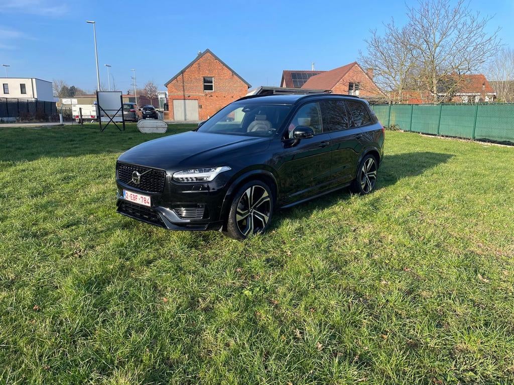 Volvo XC90 T8 recharge, Auto's, Zwart, Leder, Hybride Elektrisch/Benzine, SUV of Terreinwagen