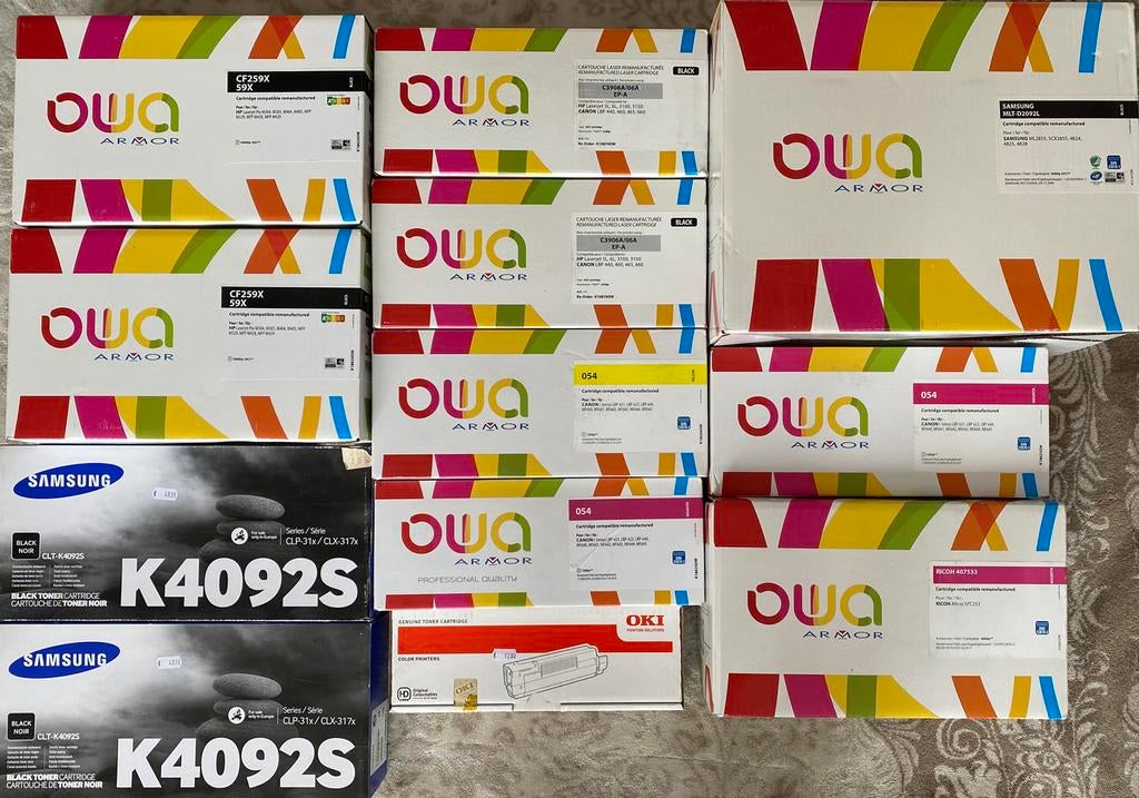 Lot de cartouches toner neuves pour HP, Canon, Ricoh, etc…, Informatique & Logiciels, Imprimantes, Enlèvement, Neuf