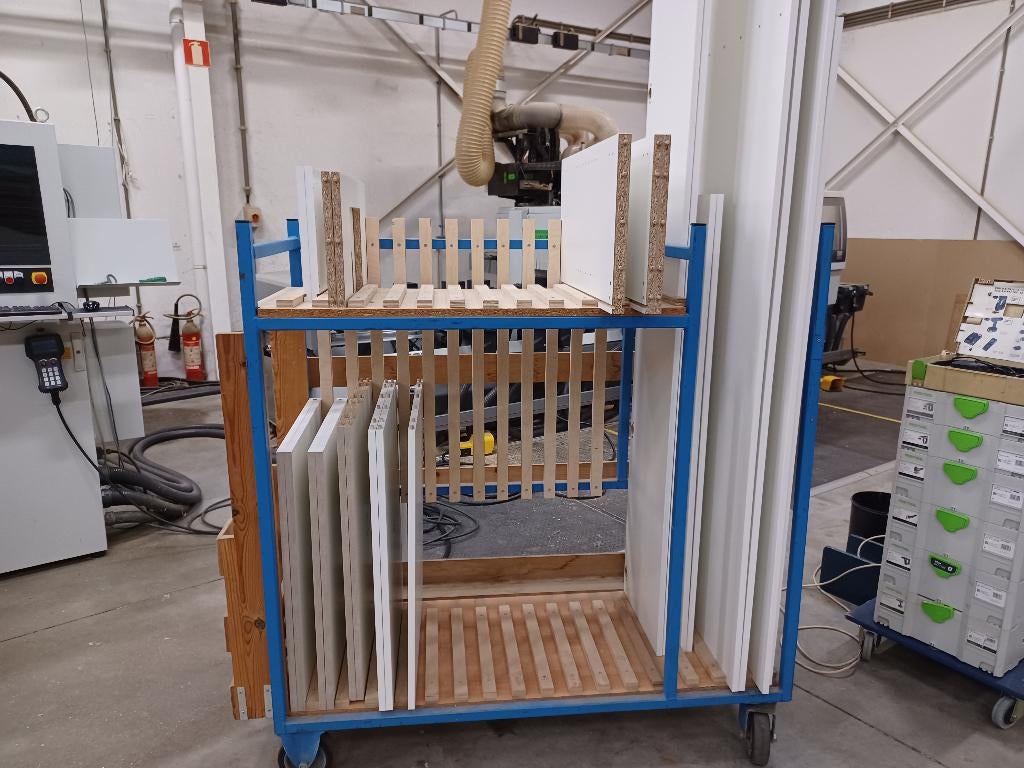 Platenkar voorsorteer meubelplaten, Enlèvement, Utilisé, Chariot de transport