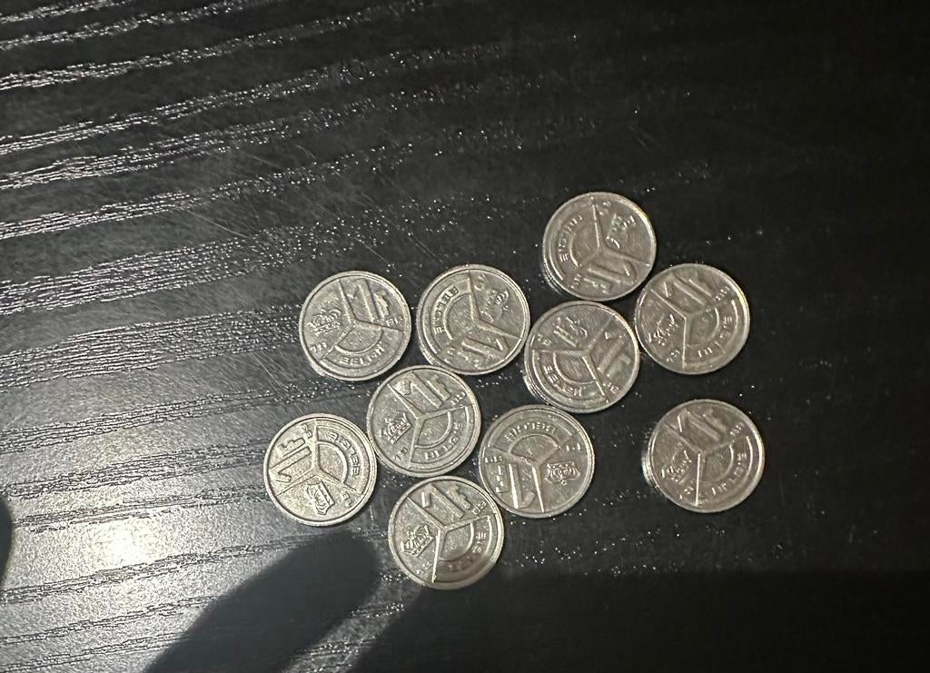 1 Belgische Frank muntjes, Postzegels en Munten, Munten | België, Ophalen, Metaal, Setje