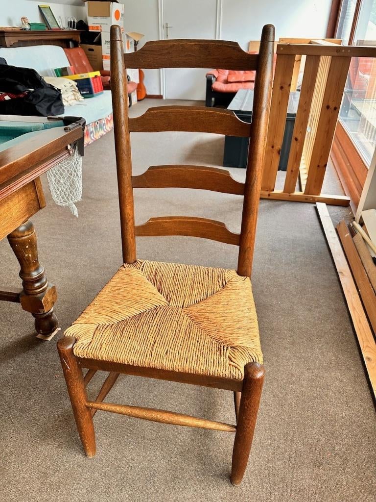 begijnen stoel, Antiek, Brun, Enlèvement, Osier ou Rotin