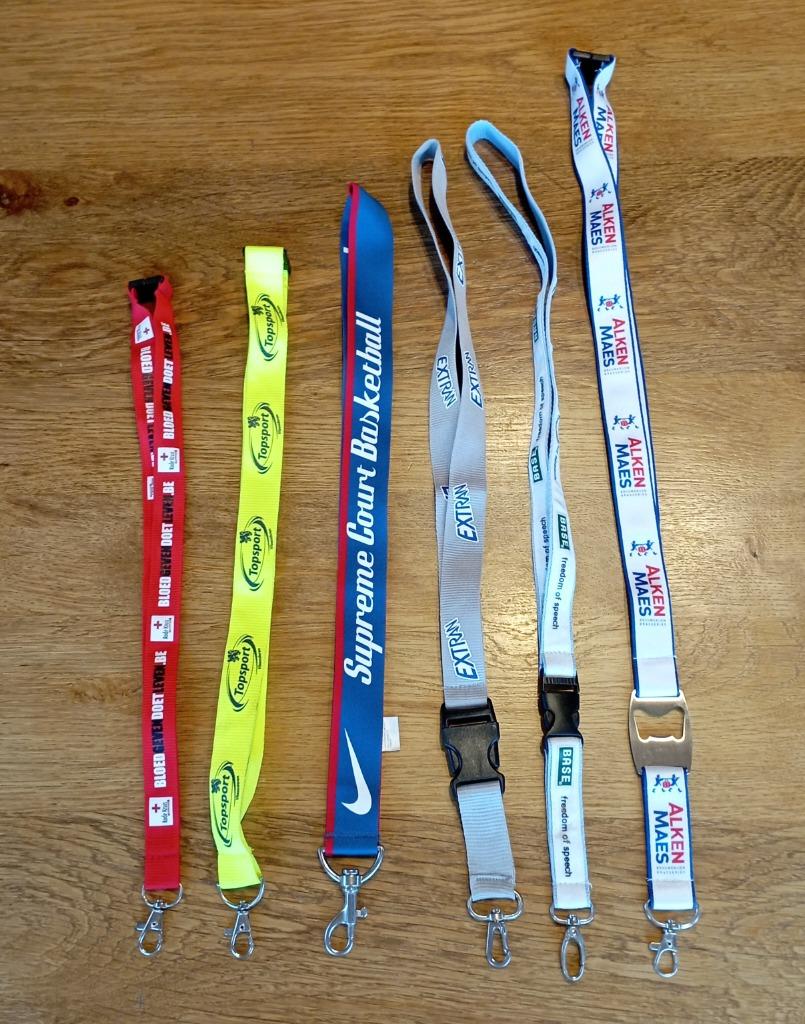 Set van 6 diverse lanyard sleutelhangers, Verzenden, Nieuw