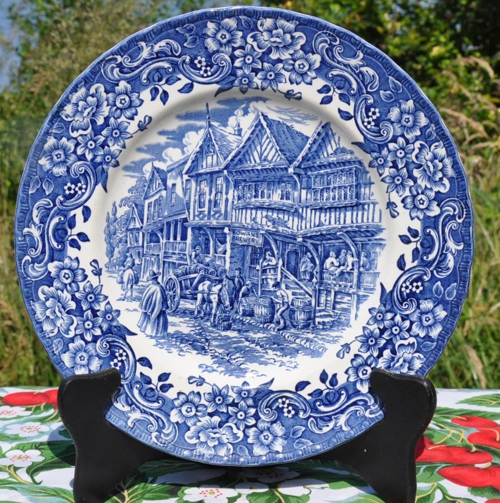 assiette faience ironstone decor bleu, Enlèvement ou Envoi