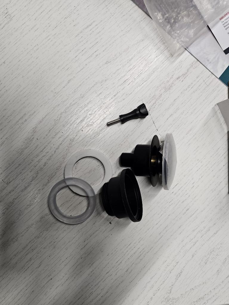 CLICK-CLACK MET OVERLOOP MAT ZWART, Ophalen of Verzenden, Nieuw, Douche