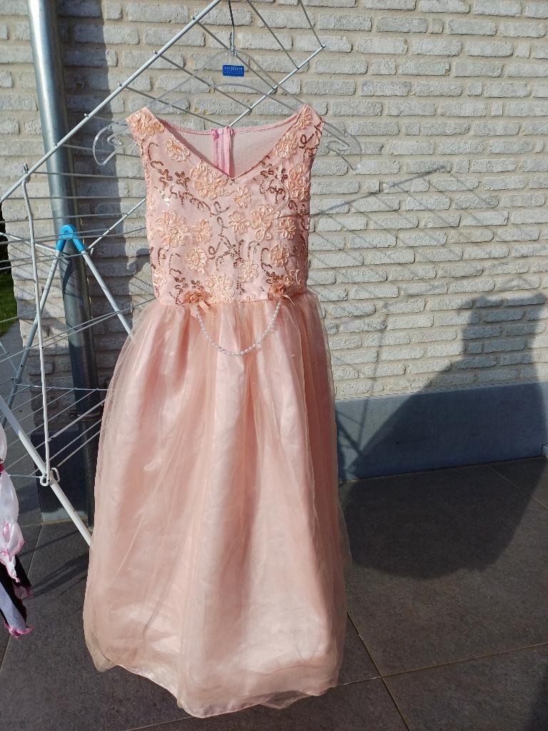 Prinsessenkleedje met hoepel,  6 - 10 jaar, in mooie staat!, Ophalen of Verzenden, Gebruikt, 134 t/m 140, Meisje
