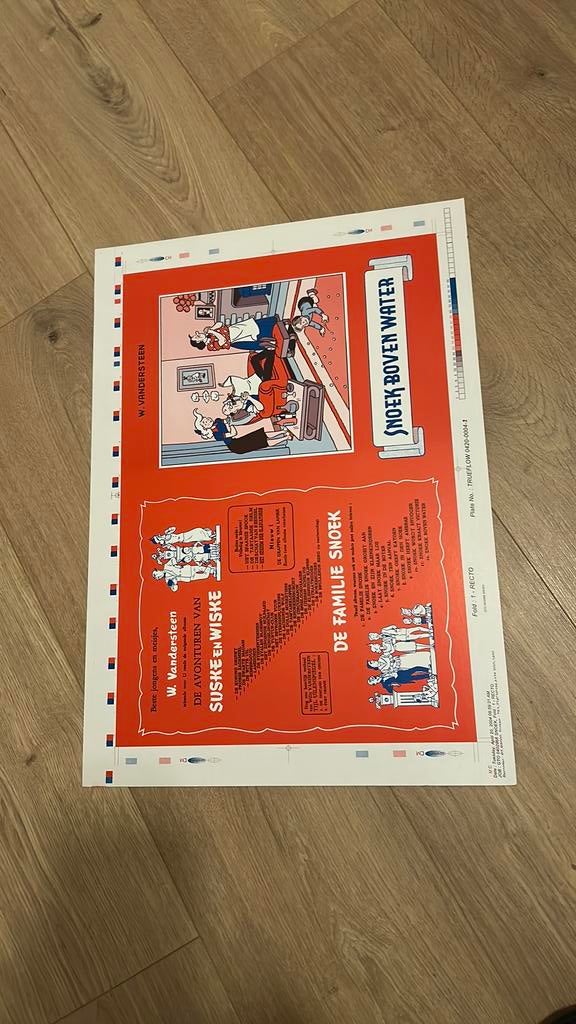 Willy vandersteen snoek kaft kleurproefdruk 2004, Verzamelen, Ophalen of Verzenden, Nieuw