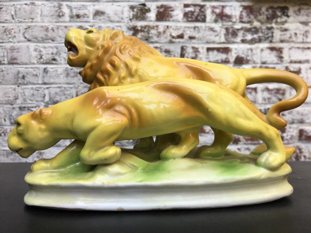 Porcelaine animalier lion lionesse germany, Enlèvement
