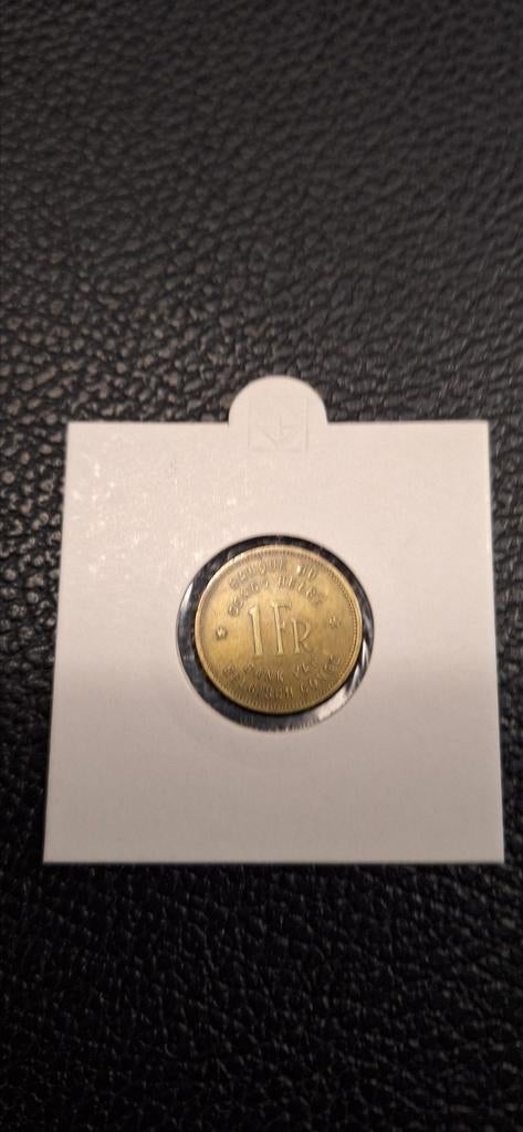 Belgisch Congo 1 frank 1949, Ophalen of Verzenden