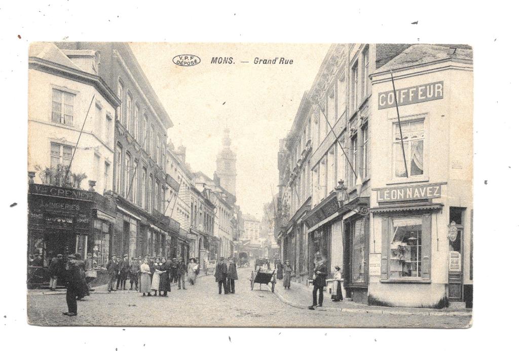 Mons NA153: Grand'Rue 1911, Verzenden, Voor 1920, Gelopen, Henegouwen