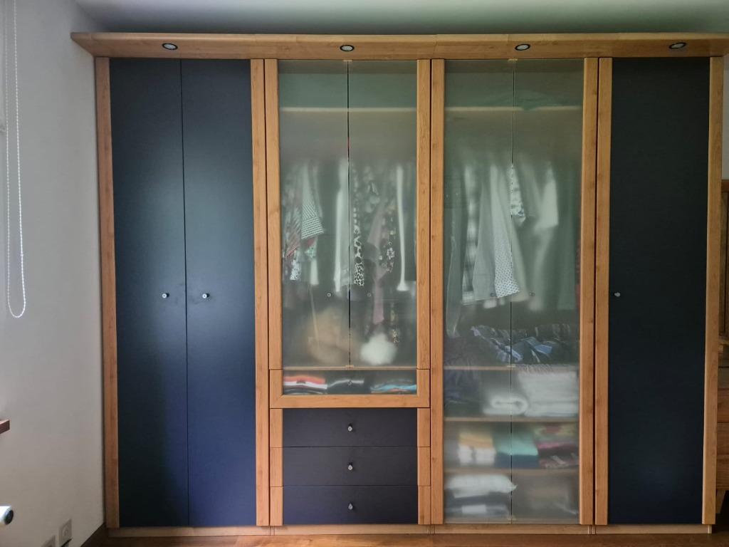 Kledingkast + 1 dressoir, Huis en Inrichting, Kasten | Ladekasten, Zo goed als nieuw, 200 cm of meer, 50 tot 100 cm, 50 tot 75 cm