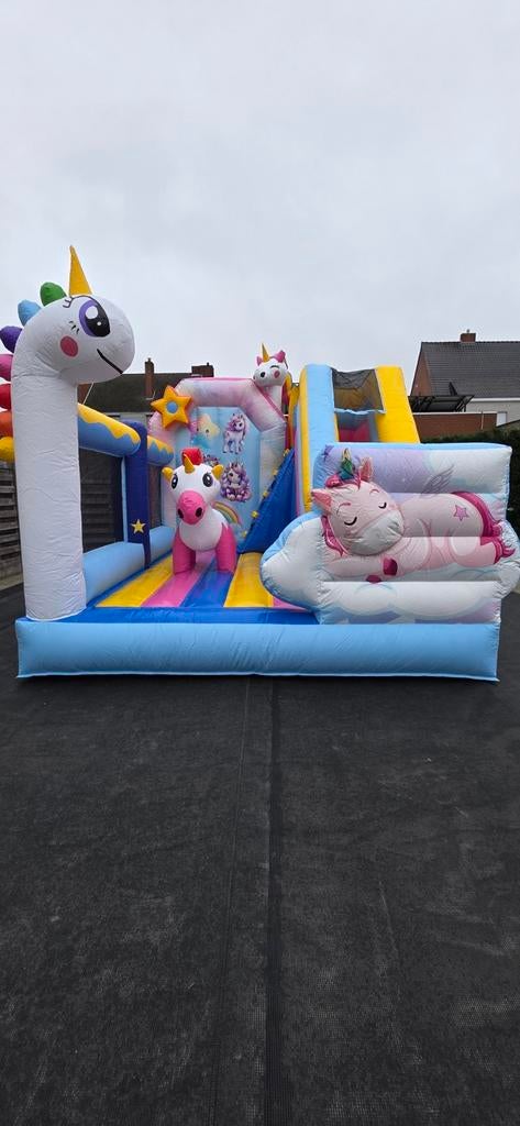 Springkasteel Unicorn Te huur, Hobby & Loisirs créatifs, Articles de fête | Location, Enlèvement ou Envoi