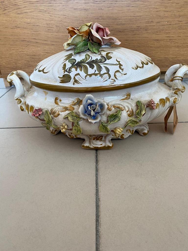 Terrine de soupe Capodimonte Bassano, Antiquités & Art, Enlèvement ou Envoi