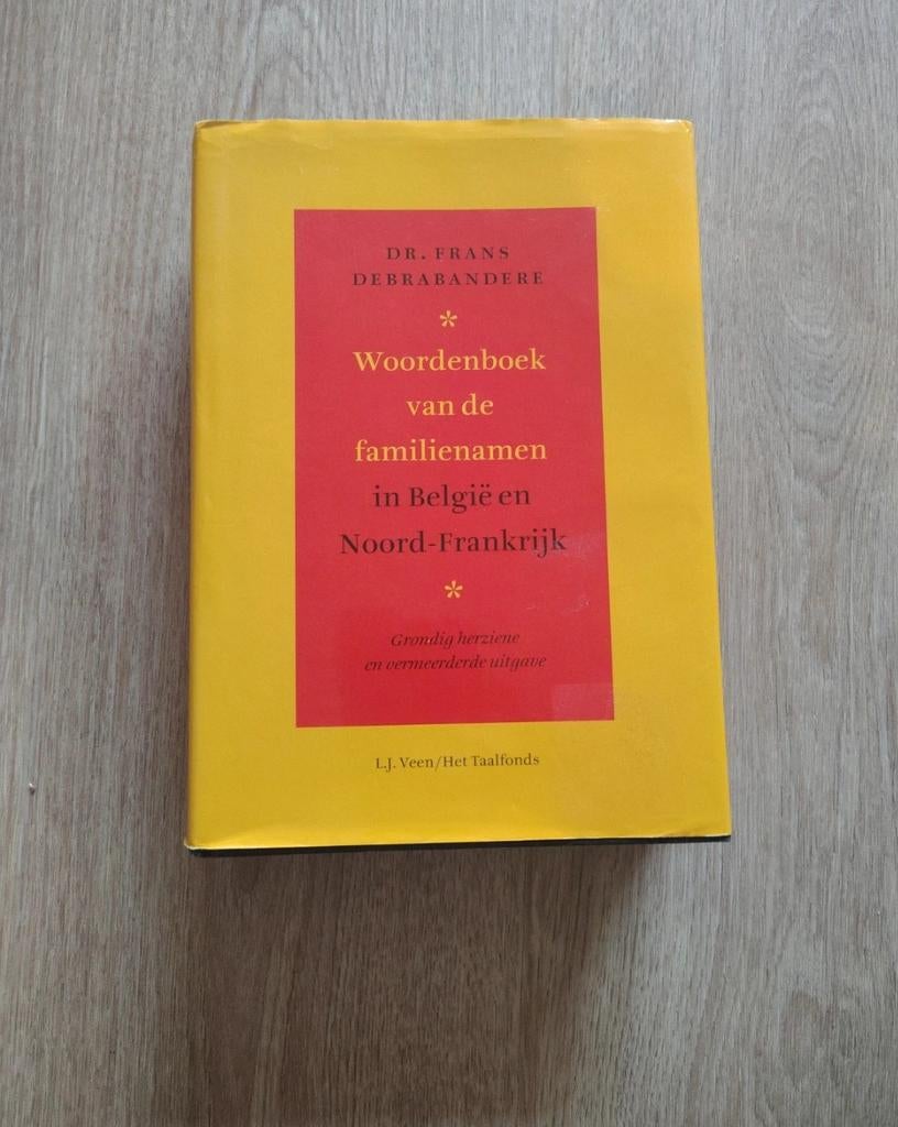 Dr. Frans de Brabandere - woordenboek van de familienamen, Boeken, Ophalen of Verzenden