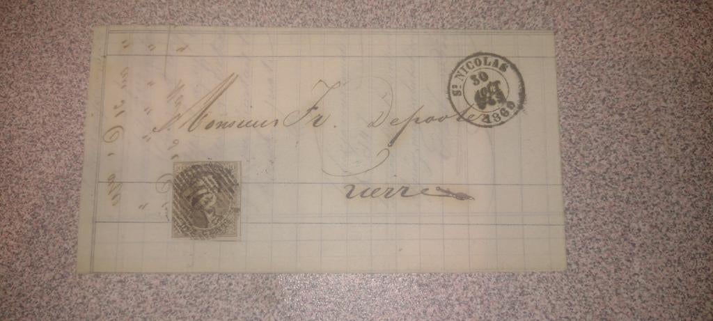 Lettre Léopold 1 10a, saint Nicolas et saint Nicolas 1860, Enlèvement ou Envoi, Lettre