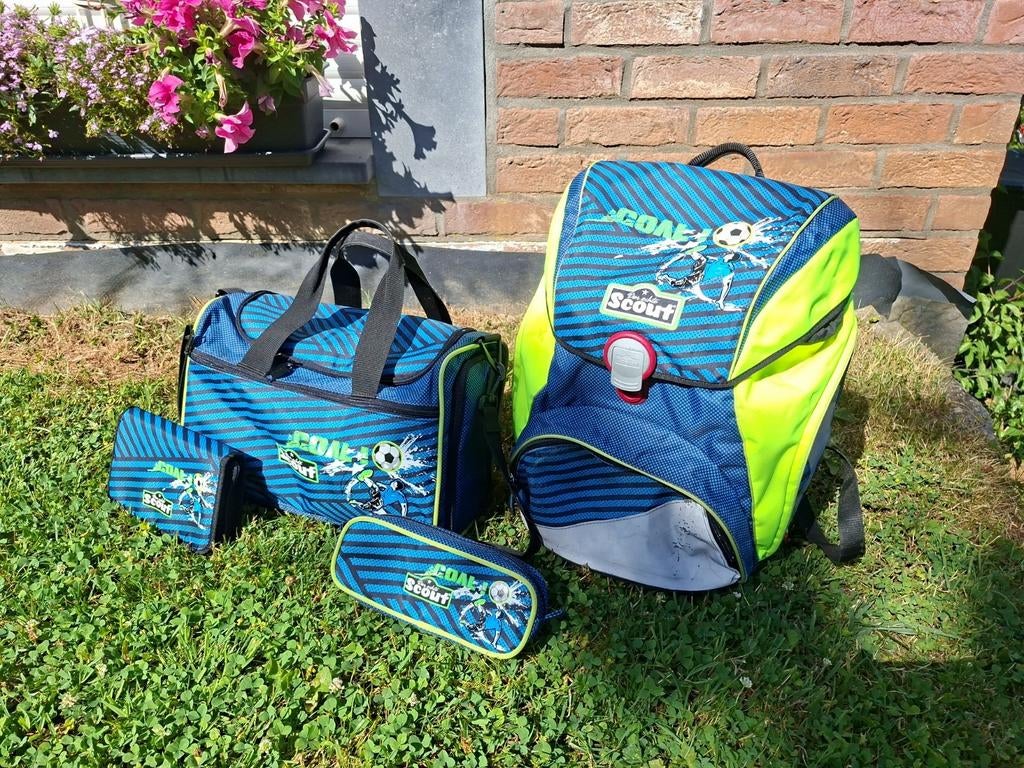 scout football cartable mallette sacs de sport école, Enlèvement ou Envoi, Utilisé, Bleu, Porte-documents ou Cartable