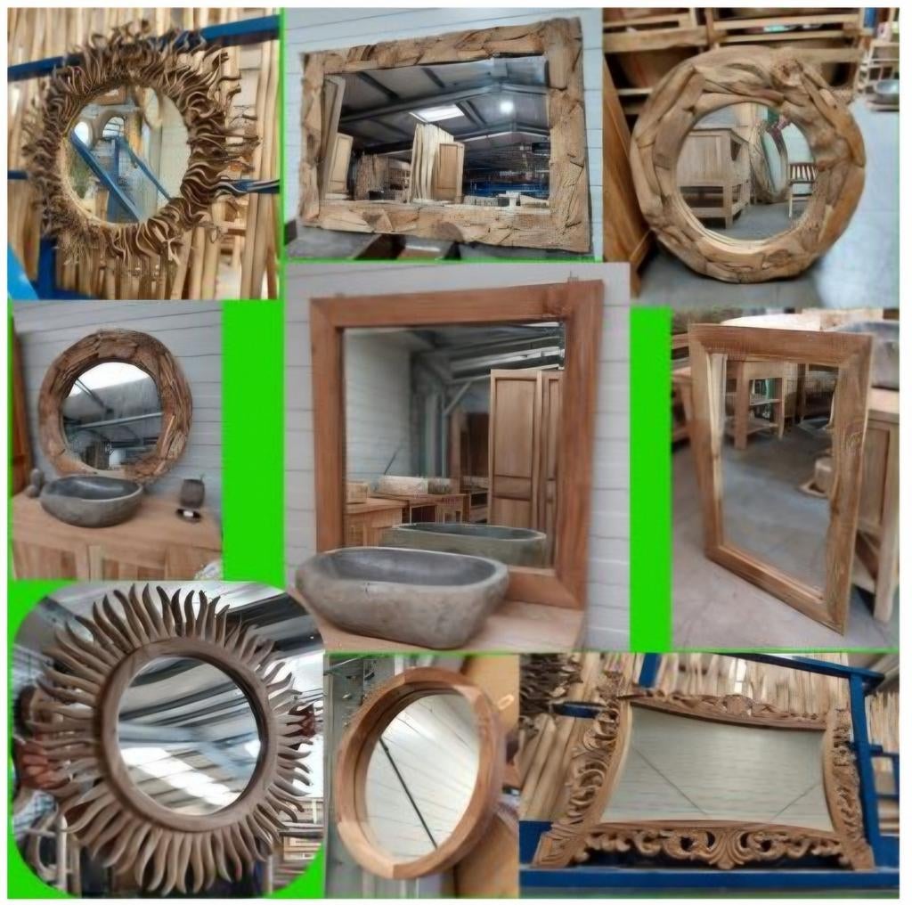 Spiegels in Teak., Ophalen, Nieuw