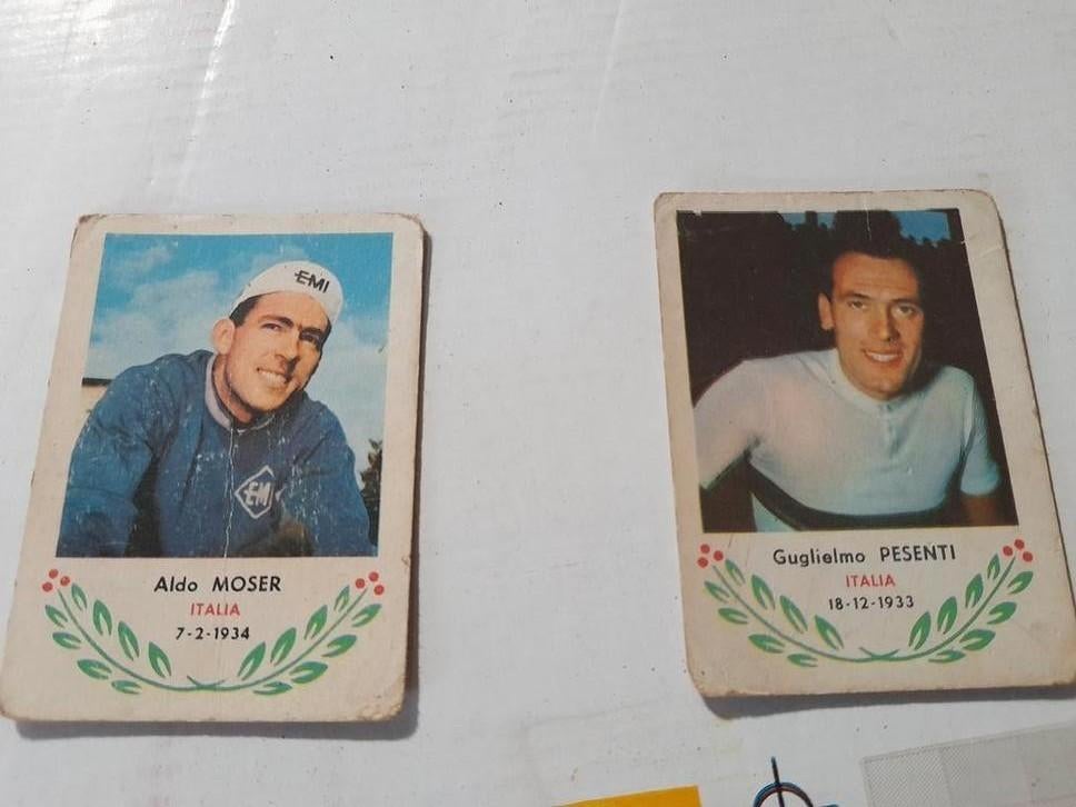Cyclisme :Cartes chromos de Moser et de Pesenti, Collections, Enlèvement ou Envoi, Utilisé