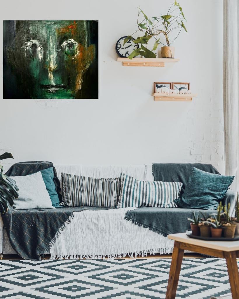 Schilderij peinture painting ‘Head04’ 50x60, Ophalen